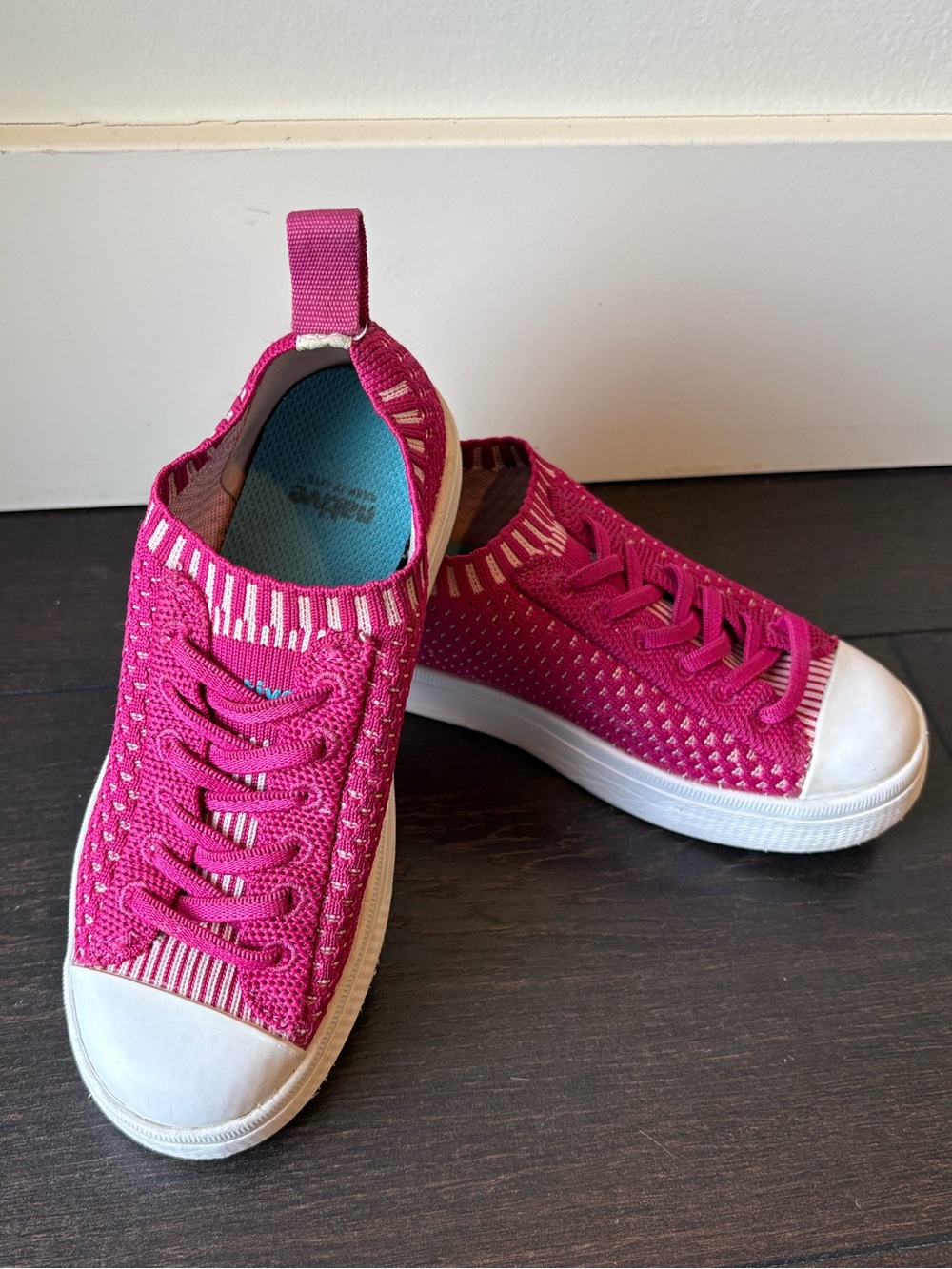 Native Kids Slip-On Knit Sneakers - Pink